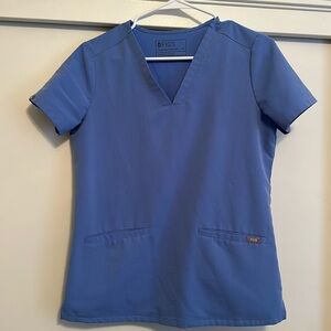 Cams Figs ceil blue scrub top